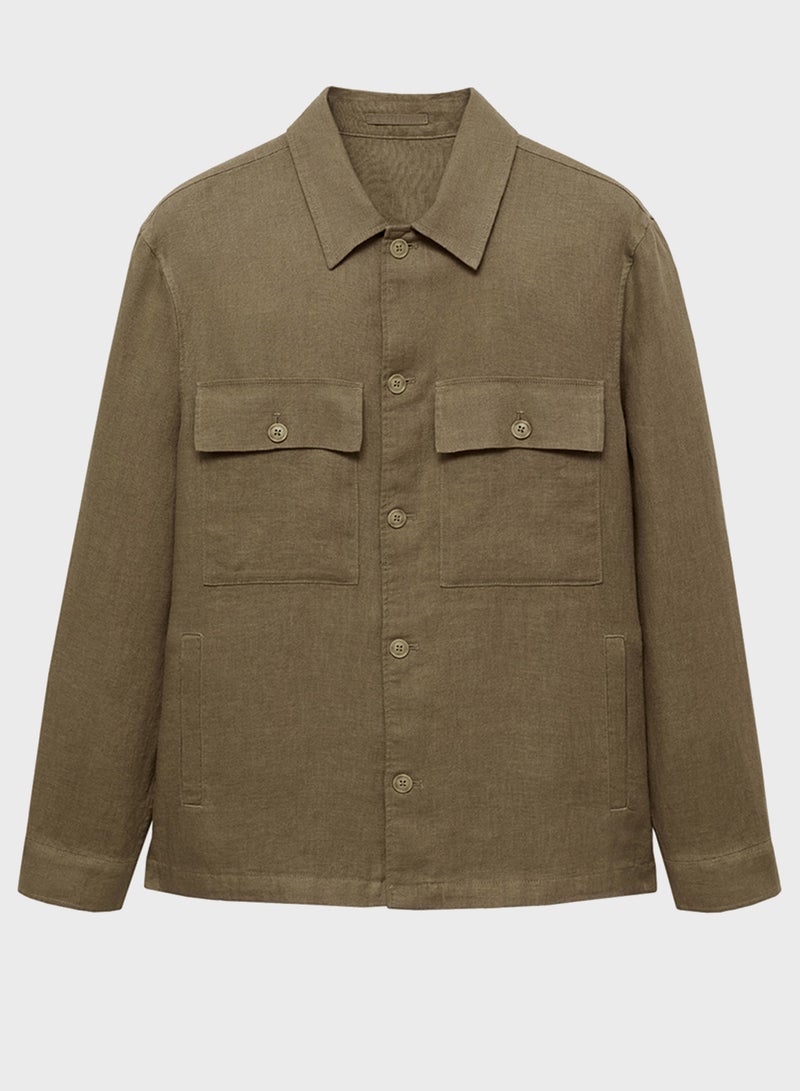 Casual Overshirt With Pockets