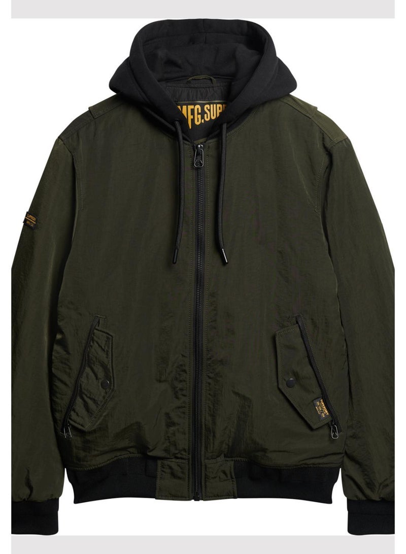 MILITARY HOODED MA1 JACKET