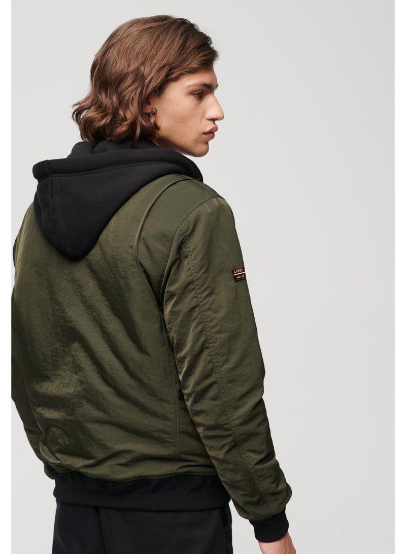 MILITARY HOODED MA1 JACKET