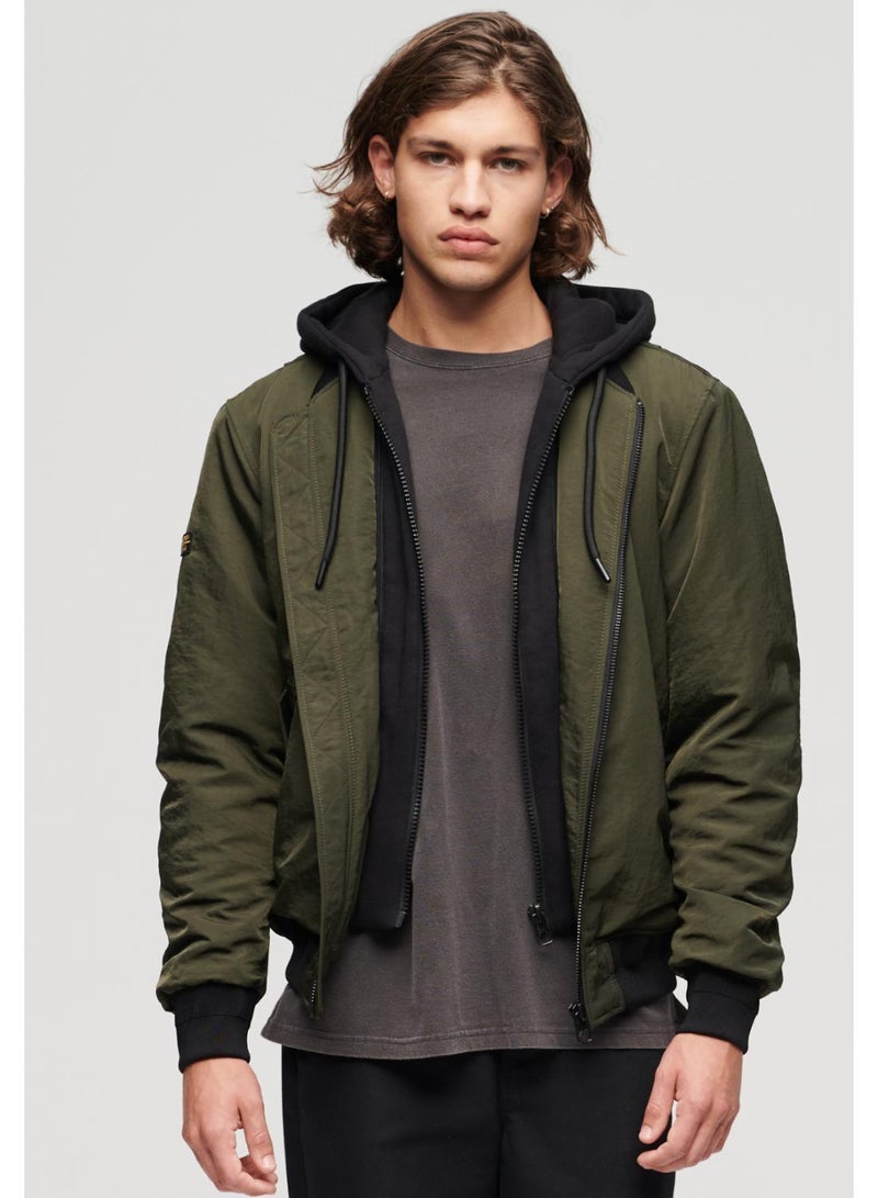 MILITARY HOODED MA1 JACKET
