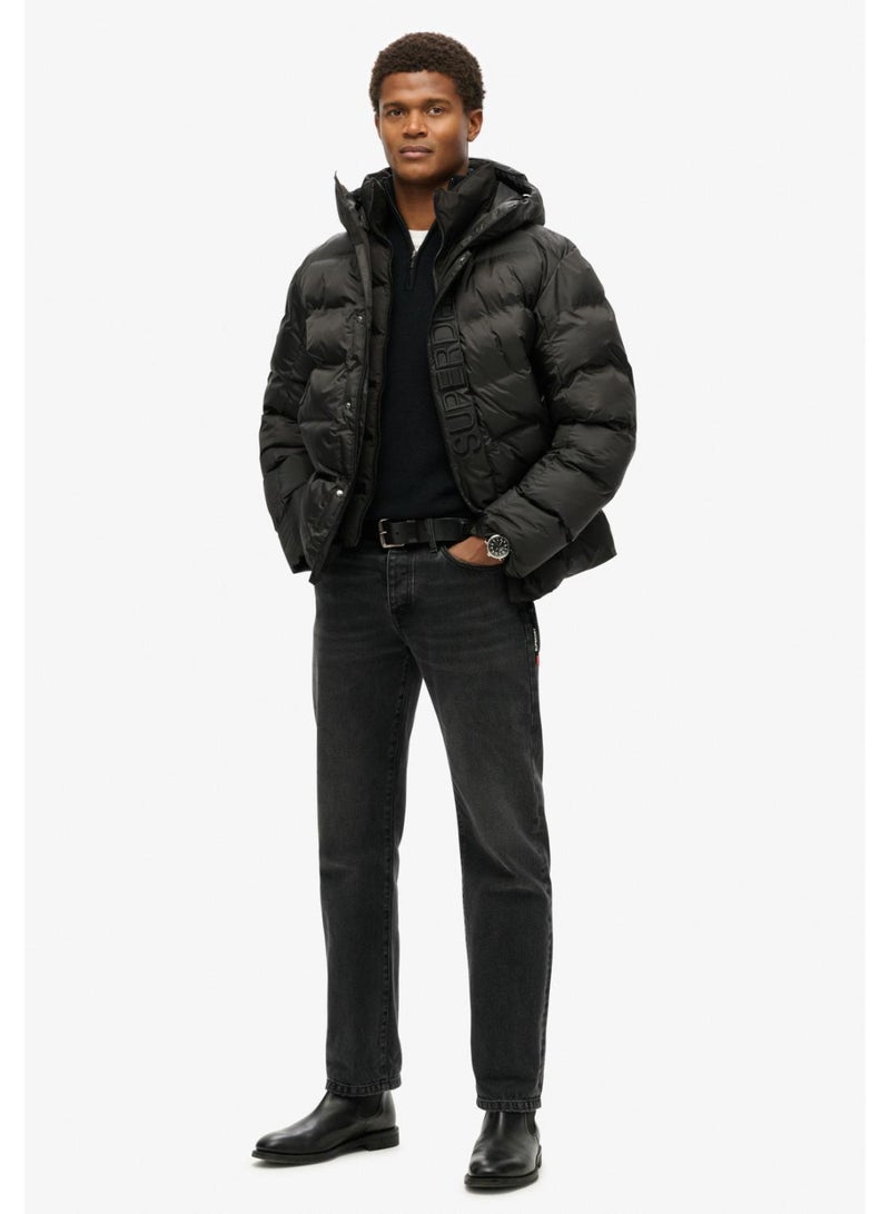 HOODED CITY GRAPHIC PUFFER JKT