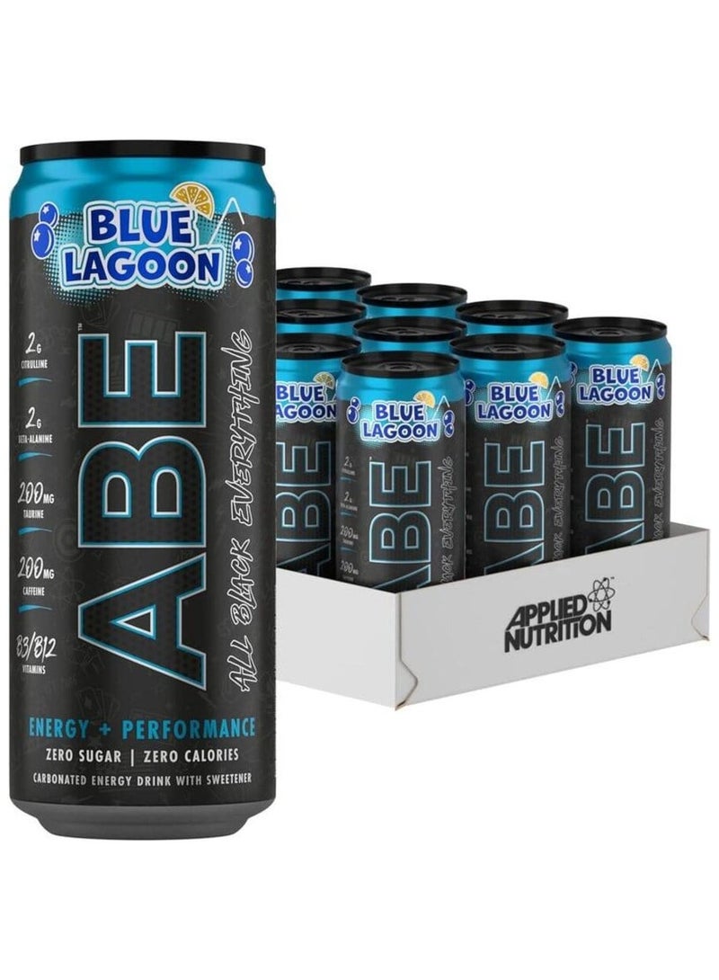 Applied Nutrition, ABE Pre Workout, Energy Drink, Blue Lagoon, 12x330ml