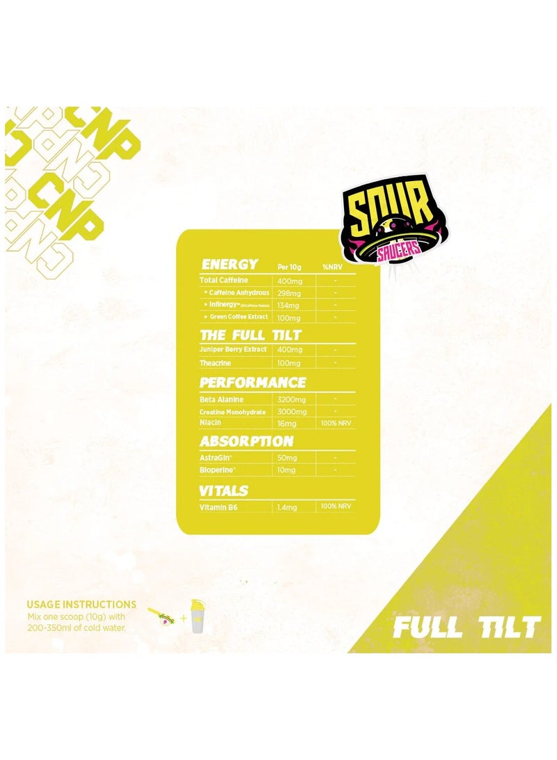 CNP, Full Tilt, Pre Workout, 300g, Sour Saucers, 30 Servings