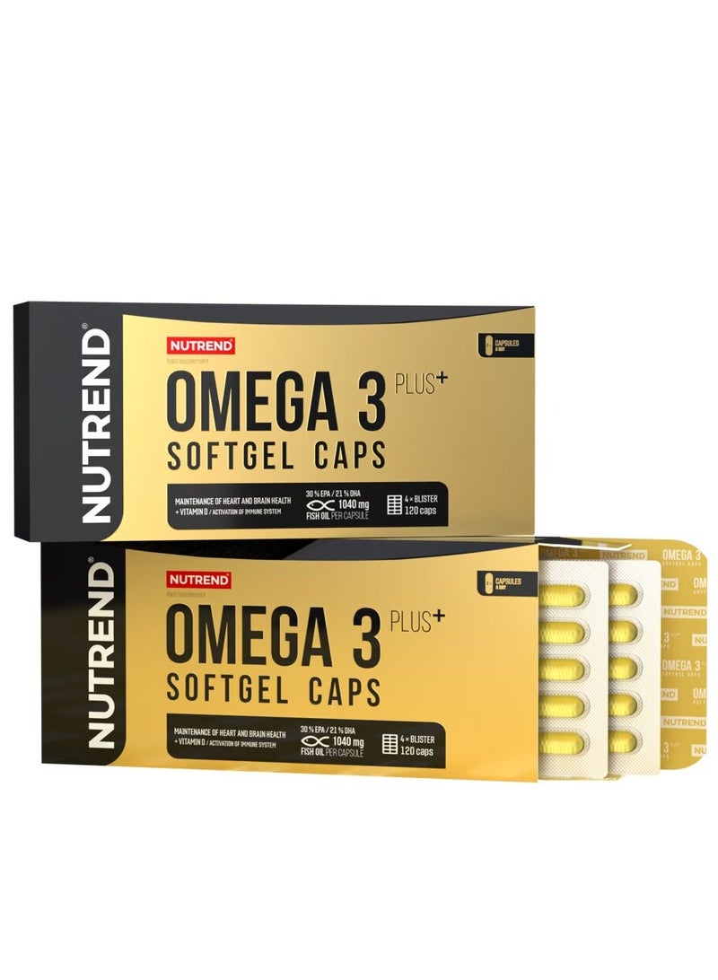 Nutrend, Omega 3 Plus, 120 Softgel, 60 Servings