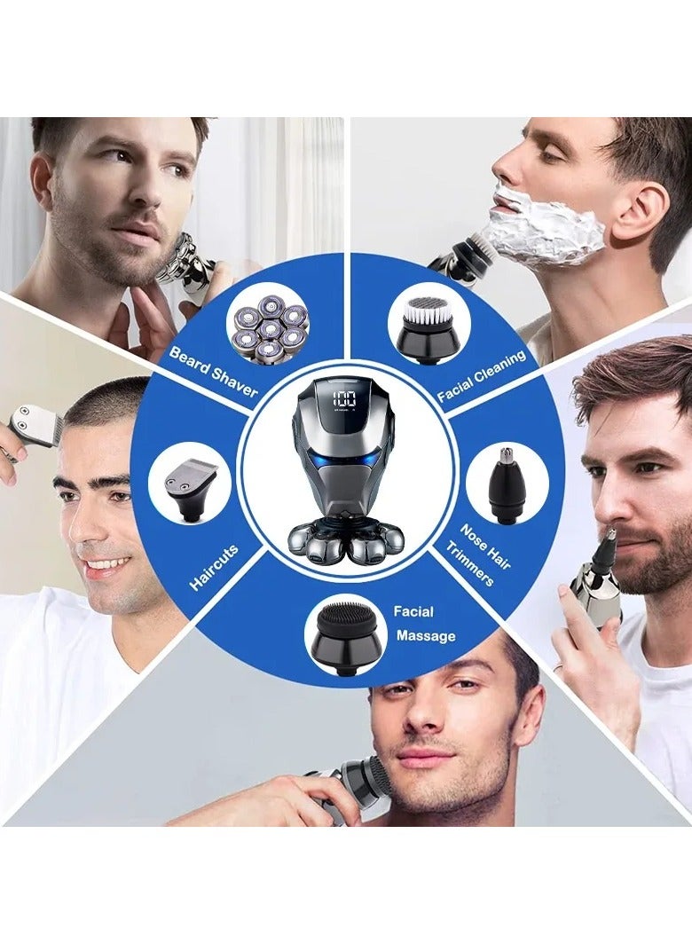 Seven-Head Haircut Shaving Artifact Men's Special Razor Multi-Function Electric Razor Head Machine