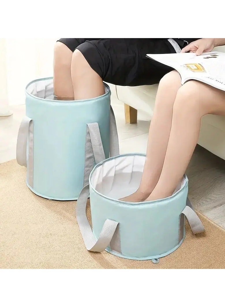 1pc Portable Collapsible Foot Bath Basin with Handles Perfect for Soaking Feet Traveling Camping and Outdoor Activities