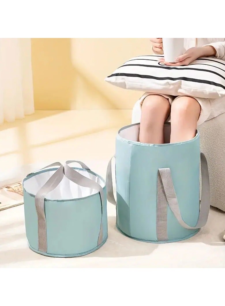 1pc Portable Collapsible Foot Bath Basin with Handles Perfect for Soaking Feet Traveling Camping and Outdoor Activities