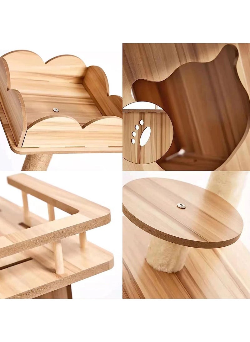 Large Multi Level Cat Tree with Sisal Scratching Posts Cat Play House and Rest Place Tower for Cats