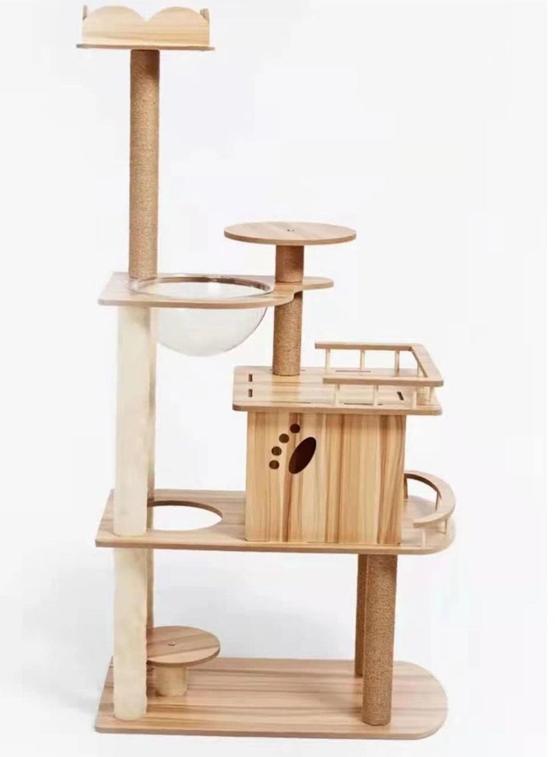 Large Multi Level Cat Tree with Sisal Scratching Posts Cat Play House and Rest Place Tower for Cats