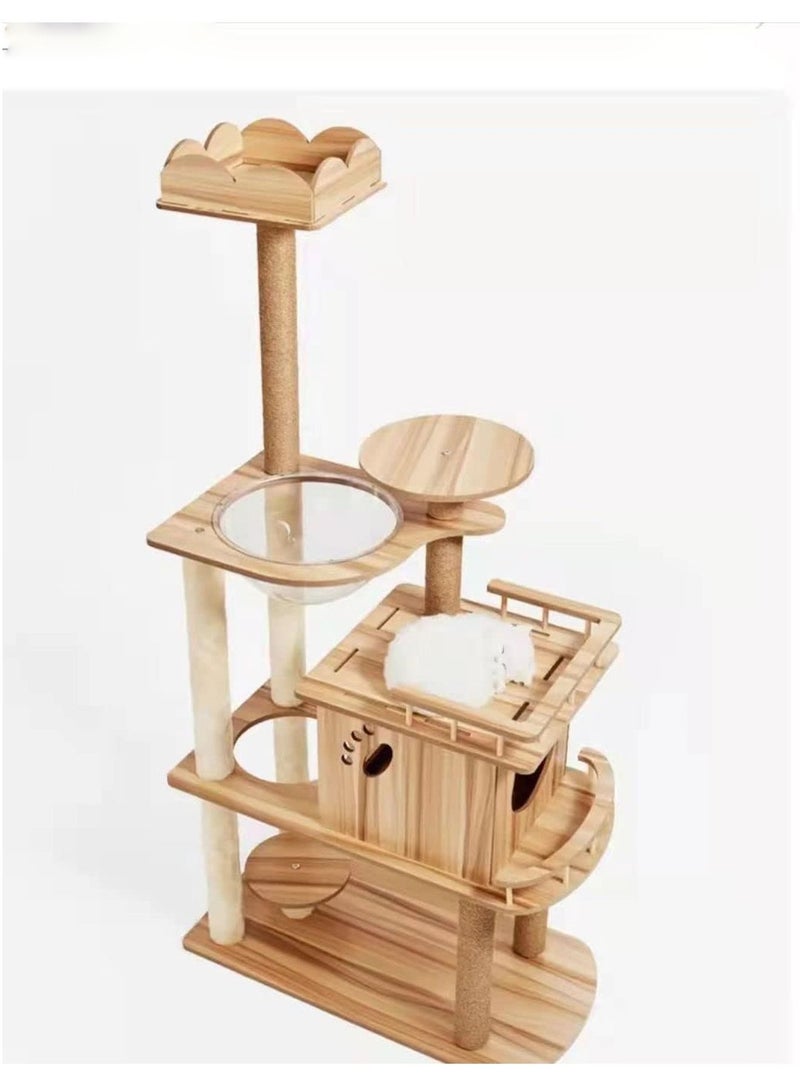 Large Multi Level Cat Tree with Sisal Scratching Posts Cat Play House and Rest Place Tower for Cats