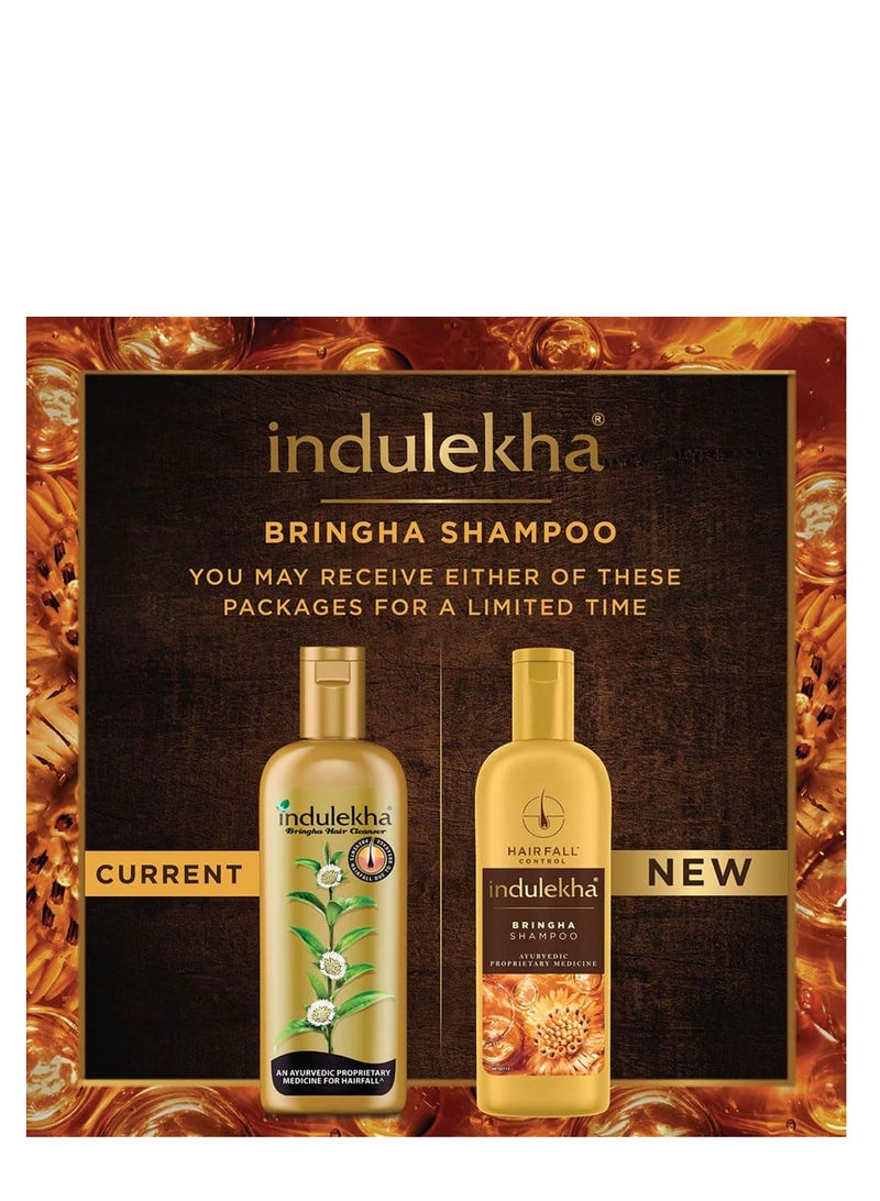 Indulekha Bringha, Shampoo, 340ml, for Hair Fall Control, with Bringharaj Extracts, Amla, Shikakai, Paraben-Free, for Men and Women