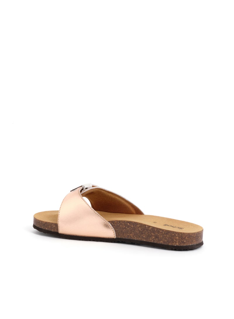 MULES ROSE GOLD PESCURA FLAT CORK