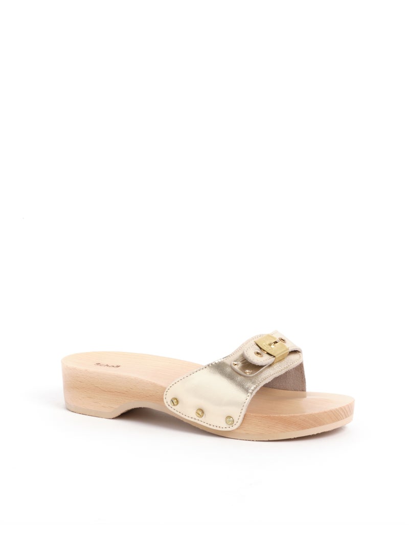 MULES LIGHT GOLD PESCURA HEEL