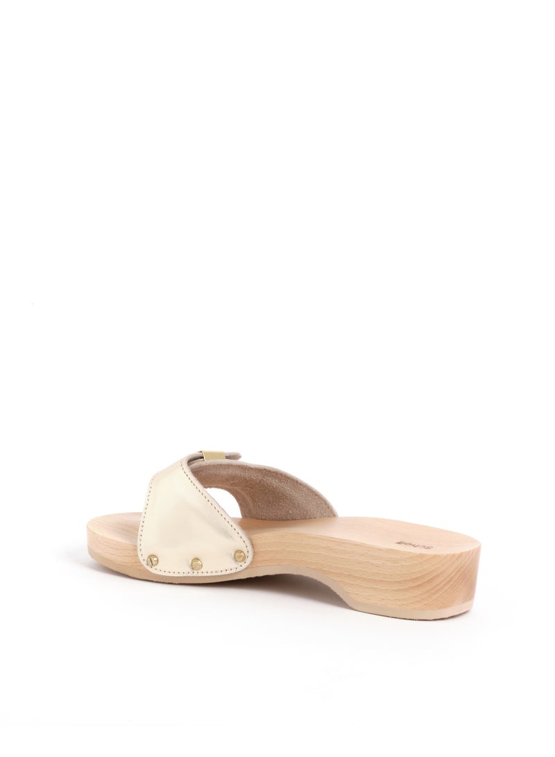 MULES LIGHT GOLD PESCURA HEEL