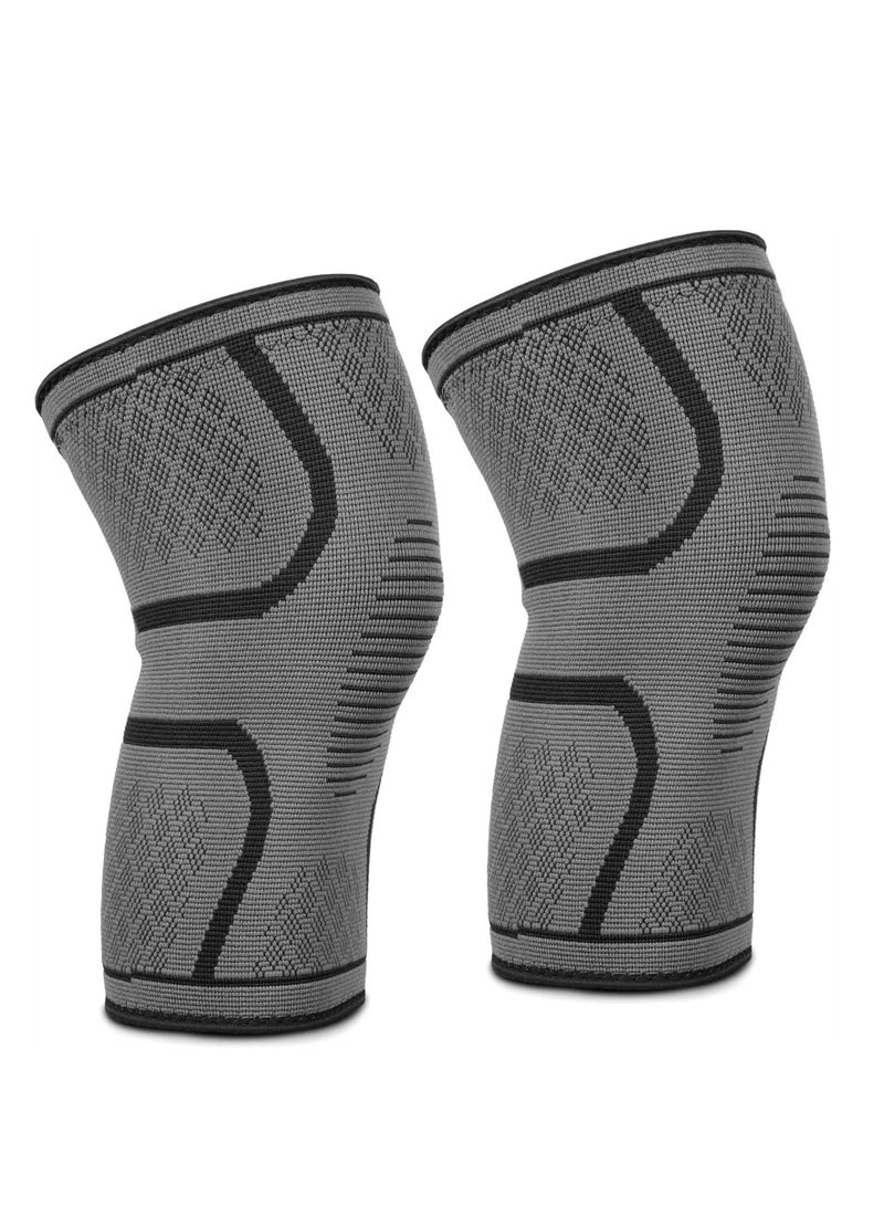 Knee Brace, 2 Pack Knee Compression Sleeve Support for Men & Women, Professional Sports Protection, Knee Support