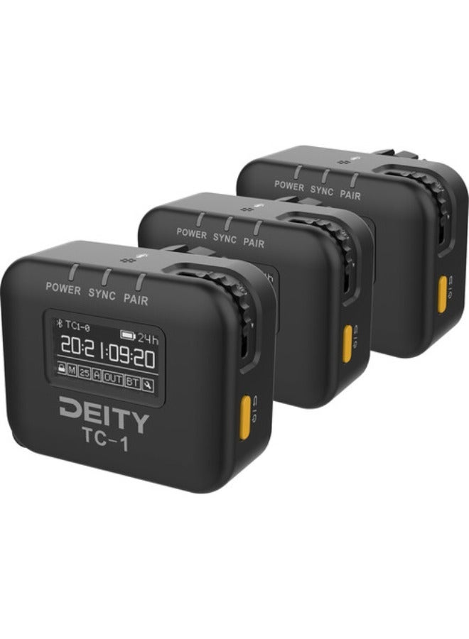 Deity Microphones TC-1 Wireless Timecode Generator Box 3-Pack Kit (Bluetooth, 2.4 GHz)