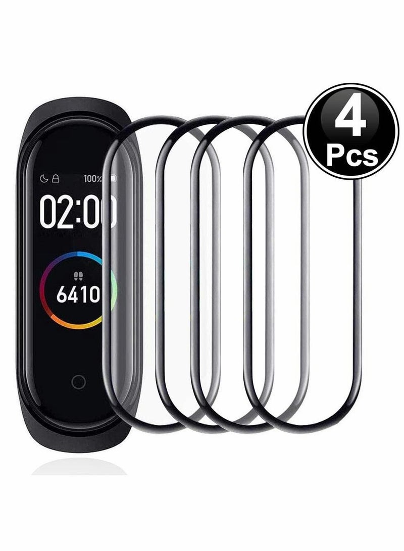 Protective film, Compatible with Xiaomi Mi Smart Band 6, Full Cover/Bubble Free/Touch Sensitive/Anti-Scratch/Not Glass Film(4PCS)