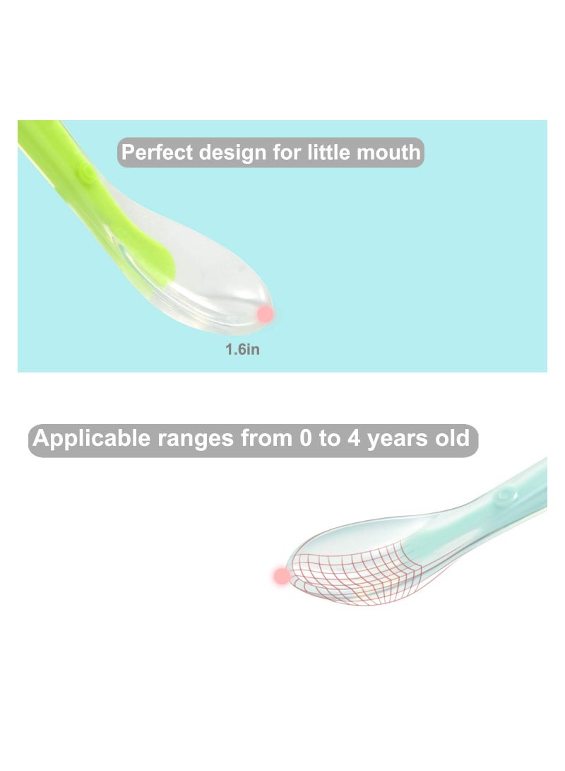 Baby Spoons, Baby Silicone Soft Spoons, Silicone Spoon, Infant Safety Spoons for Baby Feeding Infant Weaning, Soft Baby Spoons, Training Feeding for Kids Toddlers Children and Infants (6 Pack)