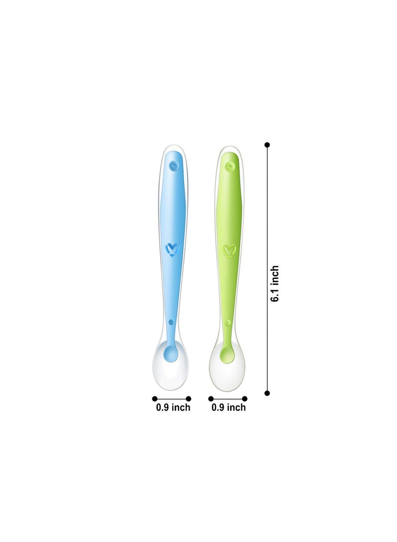 Baby Spoons, Baby Silicone Soft Spoons, Silicone Spoon, Infant Safety Spoons for Baby Feeding Infant Weaning, Soft Baby Spoons, Training Feeding for Kids Toddlers Children and Infants (6 Pack)