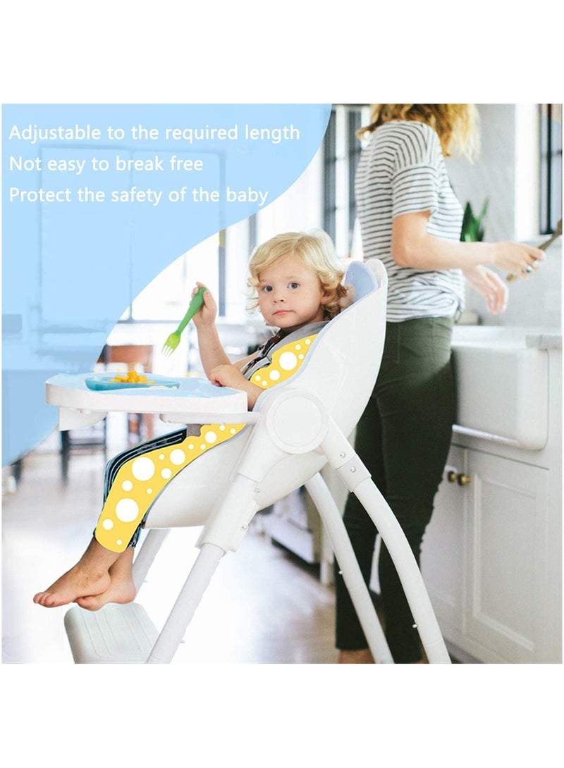 Adjustable 5 Point Safety Harness Straps for High Chair and Stroller Universal Replacement Belt 2 Pack Grey