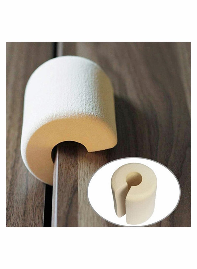 Foam Door Stopper, 4 Pcs Baby Finger Pinch Guard Foam Door Stopper, Protect Child Fingers, Prevent Finger Pinch Injuries, Prevent Child Locked in Room, 2 * Hardened, 2 * Thickened