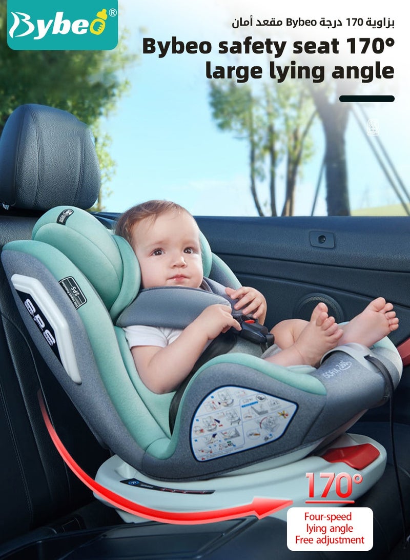 ﻿Baby Safety Car Seat for Infant / Kids with ISOfix Interface, i-Size Certified Toddler Car Seat with 5-Point Safety Harness and 4 Level Adjustable Backrest, 360° rotation Backward/Forward Facing