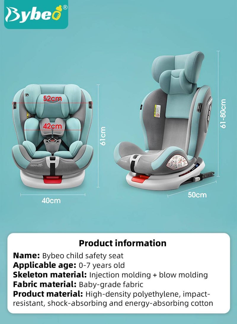 ﻿Baby Safety Car Seat for Infant / Kids with ISOfix Interface, i-Size Certified Toddler Car Seat with 5-Point Safety Harness and 4 Level Adjustable Backrest, 360° rotation Backward/Forward Facing