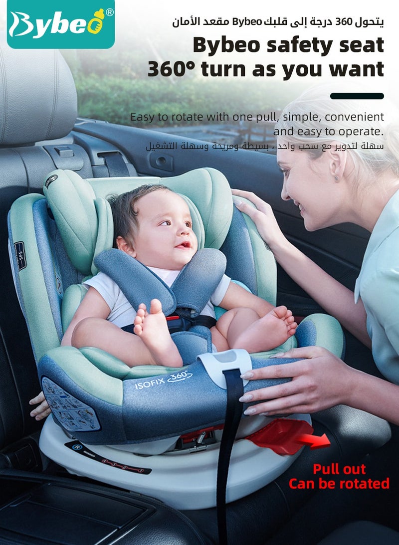 ﻿Baby Safety Car Seat for Infant / Kids with ISOfix Interface, i-Size Certified Toddler Car Seat with 5-Point Safety Harness and 4 Level Adjustable Backrest, 360° rotation Backward/Forward Facing