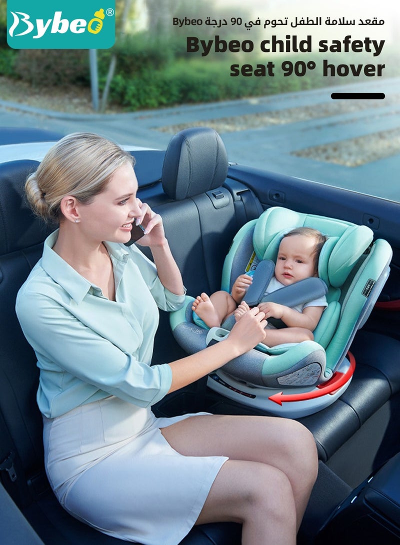 ﻿Baby Safety Car Seat for Infant / Kids with ISOfix Interface, i-Size Certified Toddler Car Seat with 5-Point Safety Harness and 4 Level Adjustable Backrest, 360° rotation Backward/Forward Facing