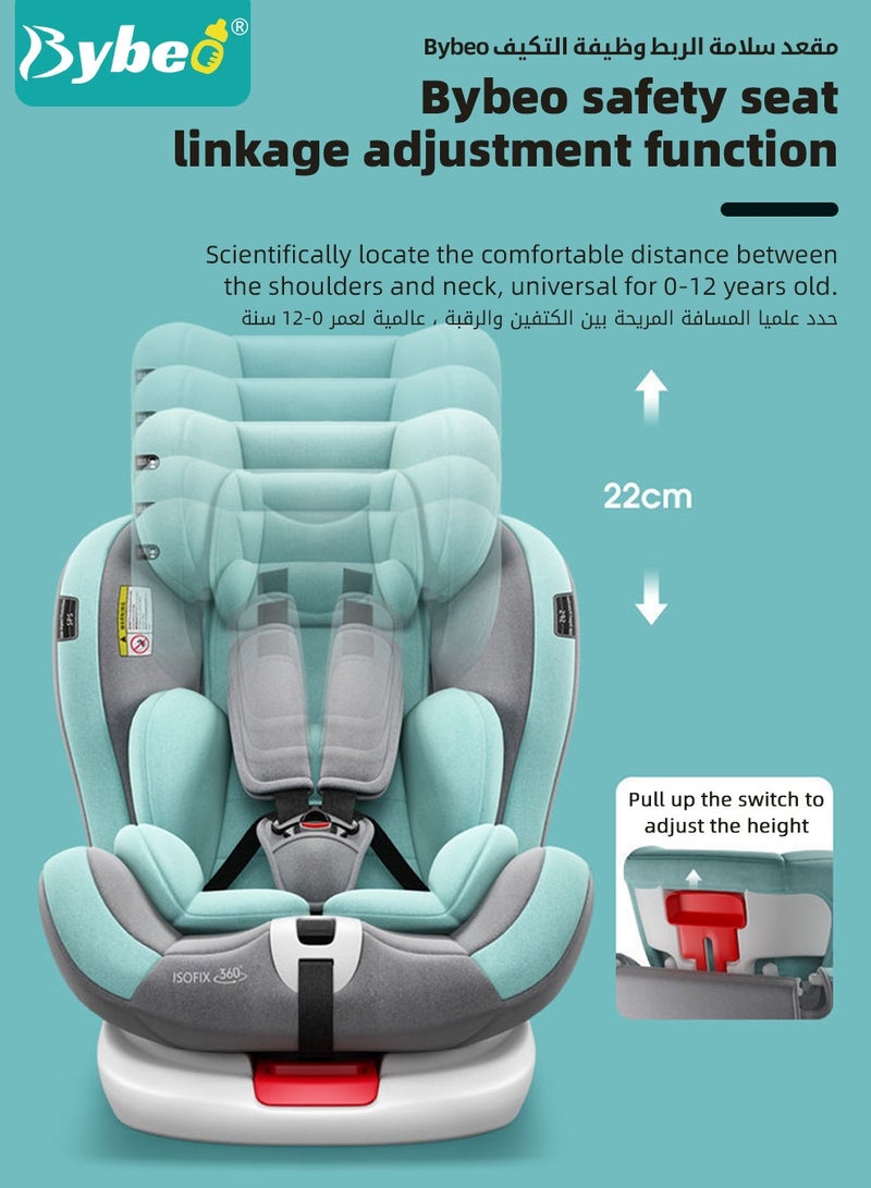 ﻿Baby Safety Car Seat for Infant / Kids with ISOfix Interface, i-Size Certified Toddler Car Seat with 5-Point Safety Harness and 4 Level Adjustable Backrest, 360° rotation Backward/Forward Facing