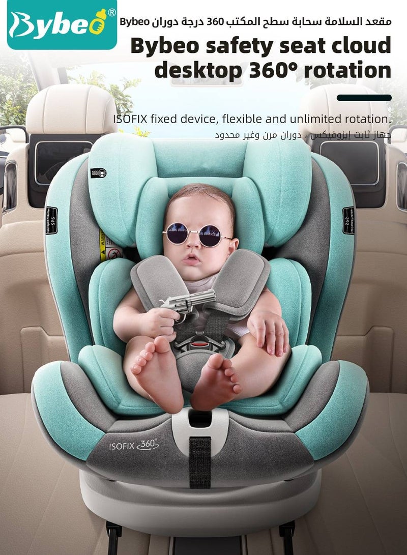 ﻿Baby Safety Car Seat for Infant / Kids with ISOfix Interface, i-Size Certified Toddler Car Seat with 5-Point Safety Harness and 4 Level Adjustable Backrest, 360° rotation Backward/Forward Facing