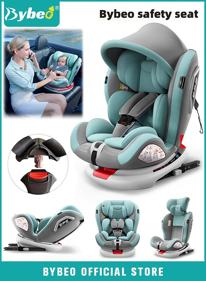 ﻿Baby Safety Car Seat for Infant / Kids with ISOfix Interface, i-Size Certified Toddler Car Seat with 5-Point Safety Harness and 4 Level Adjustable Backrest, 360° rotation Backward/Forward Facing