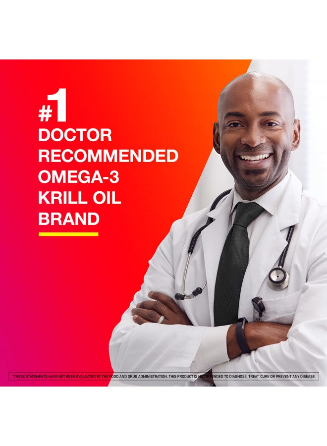 Megared Ultra Strength Krill Oil Omega 3 Supplement, 750mg EPA & DHA Antioxidant Astaxanthin for Heart Health, 80 Softgels, No Fish Aftertaste