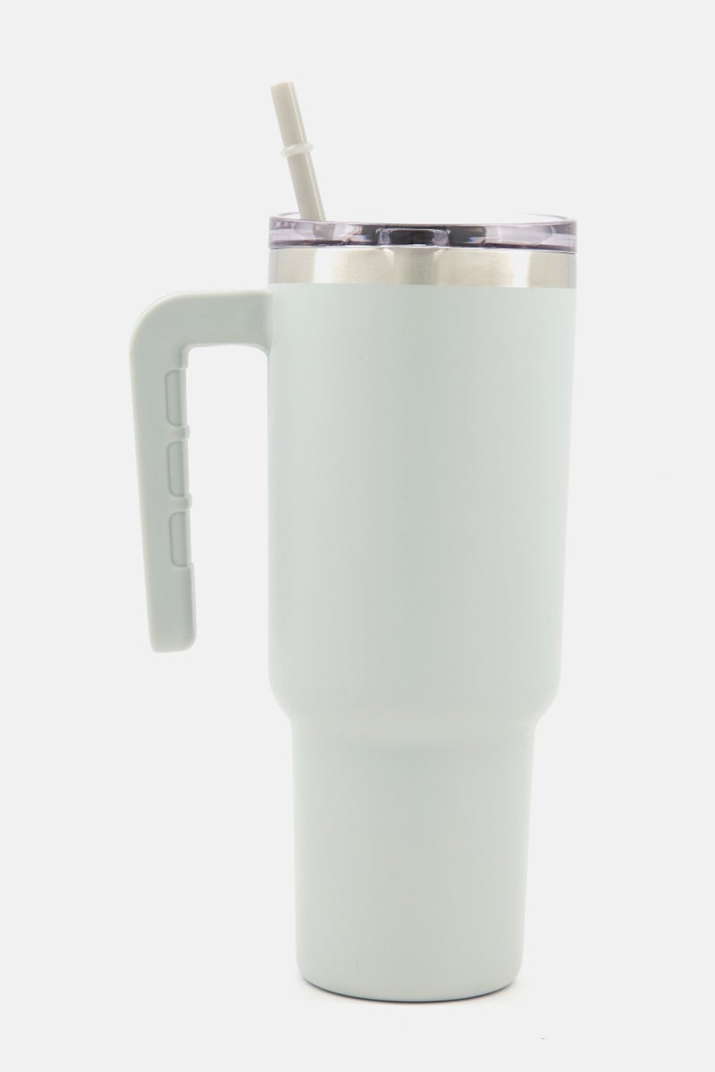 Tumbler With Handle And Straw Lid 1,2L, Light Grey