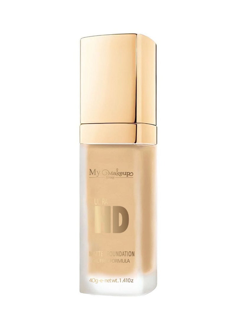 Ultra HD Matte Foundation, Long Lasting, Waterproof, Full Coverage, Matte Liquid Foundation
