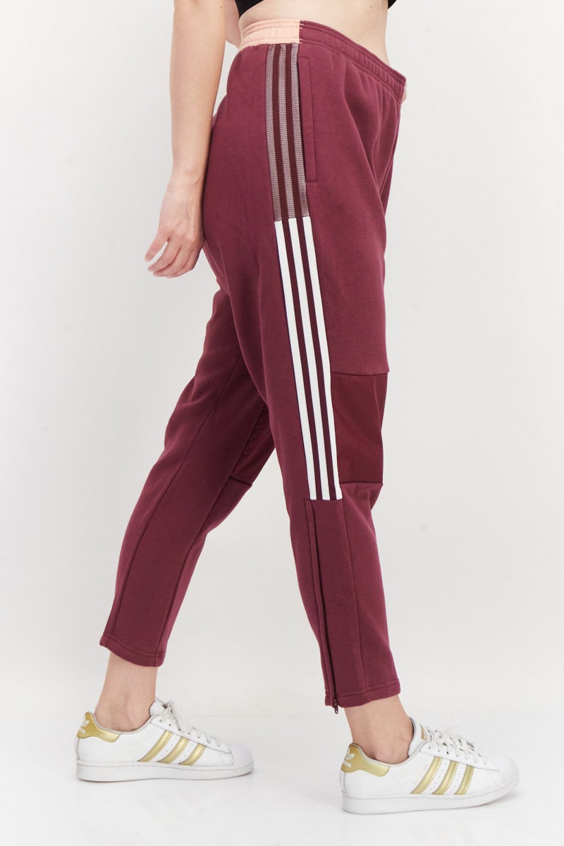 Women Plus Size Brand Logo Training Pants, Maroon