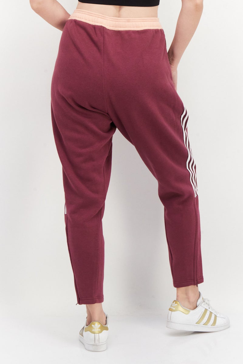 Women Plus Size Brand Logo Training Pants, Maroon