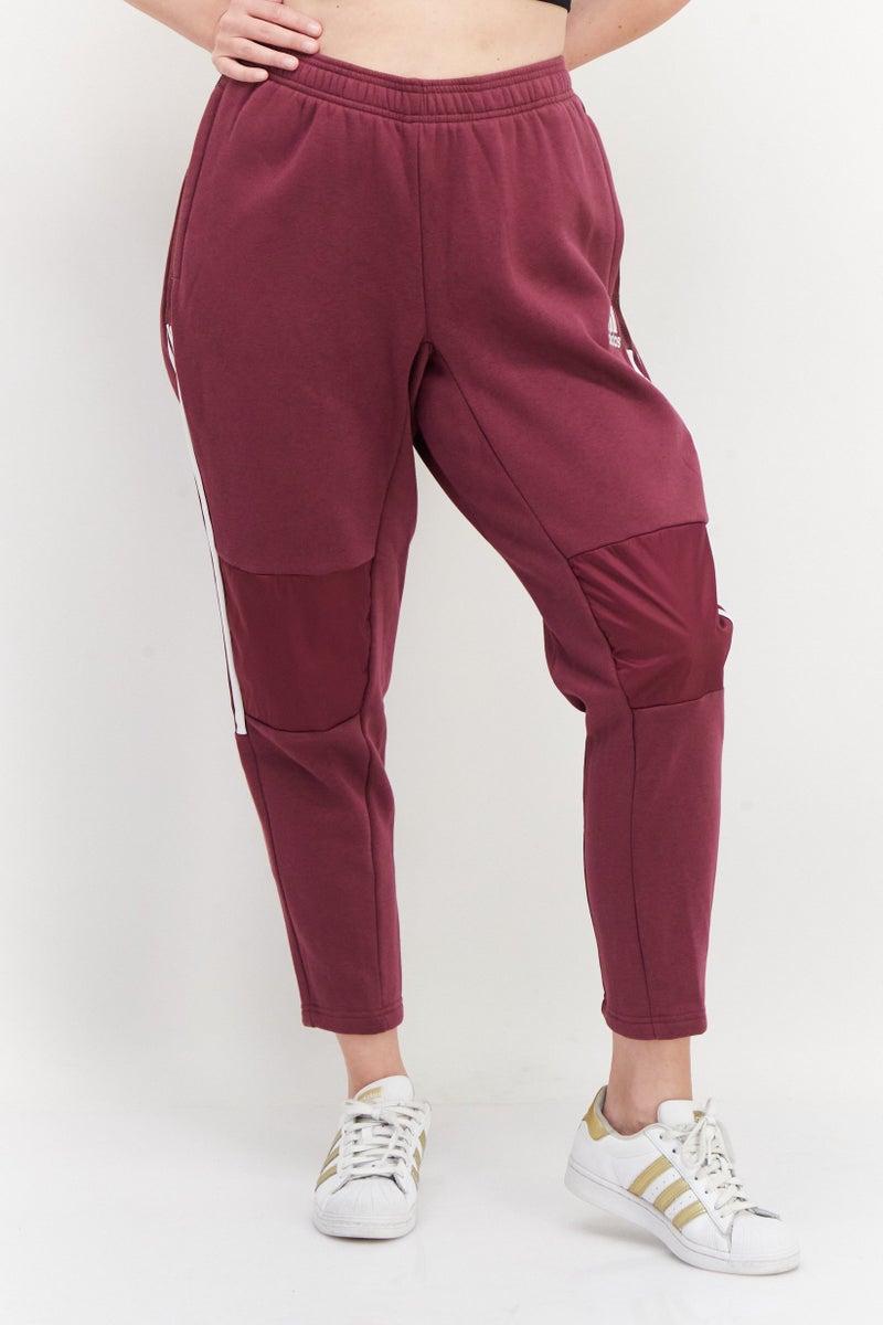 Women Plus Size Brand Logo Training Pants, Maroon