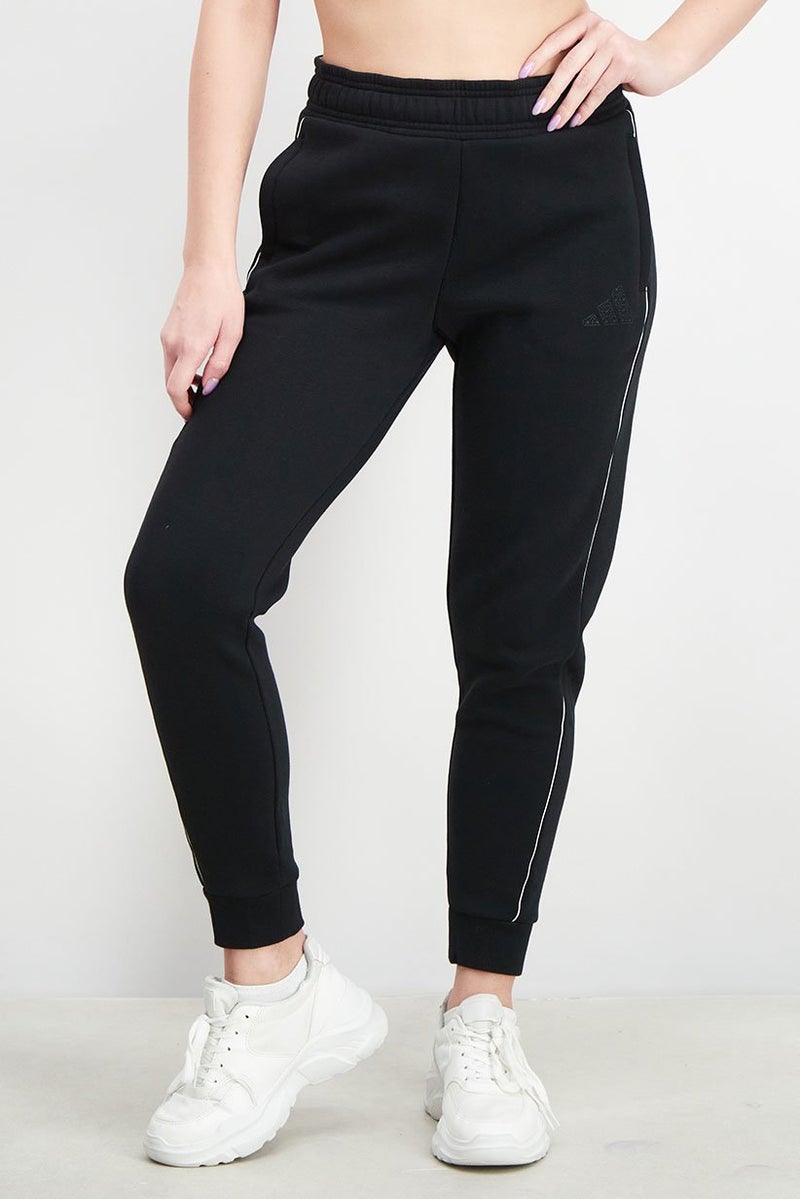 Women Regular Fit Drawstring Jogger Pants, Black