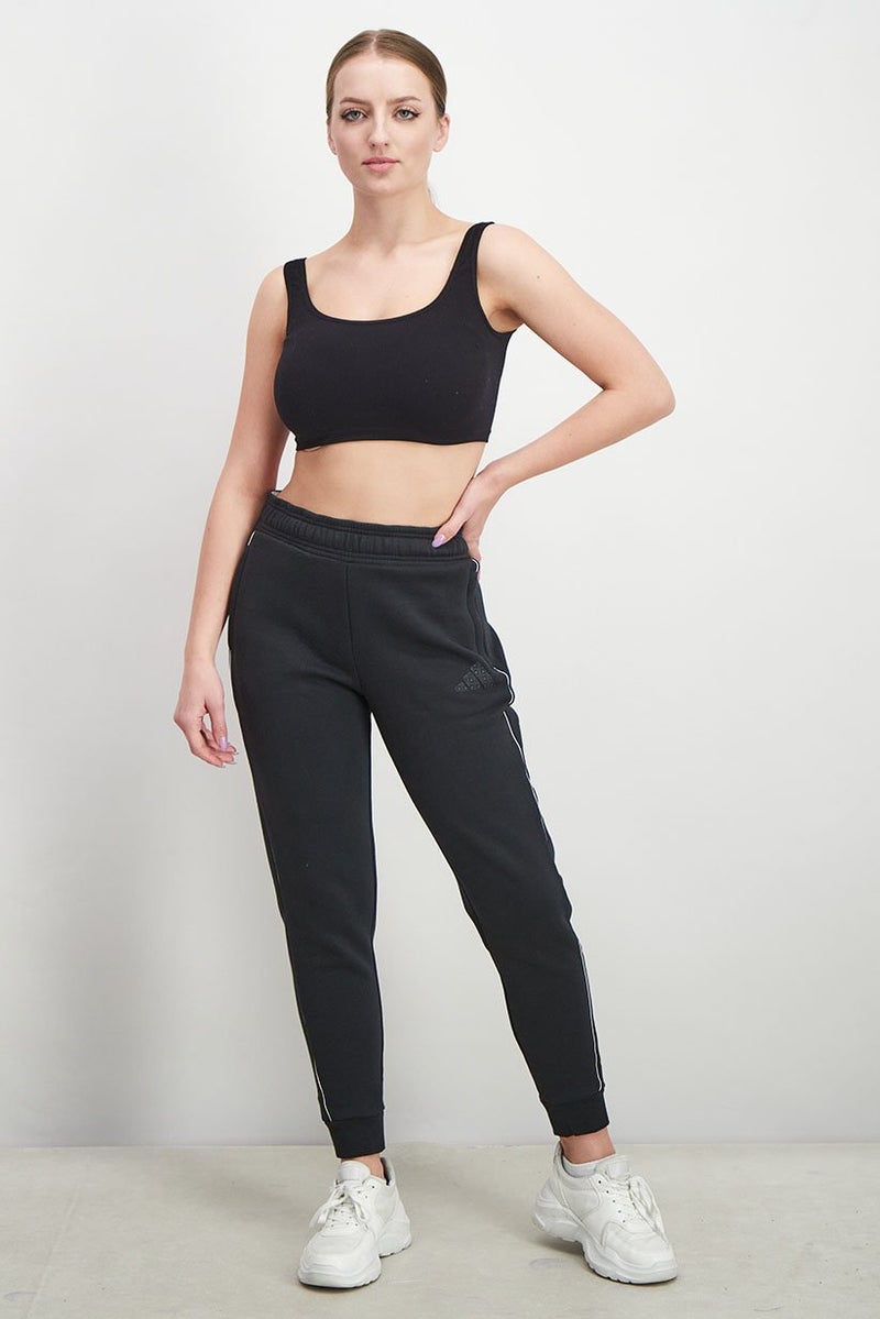 Women Regular Fit Drawstring Jogger Pants, Black