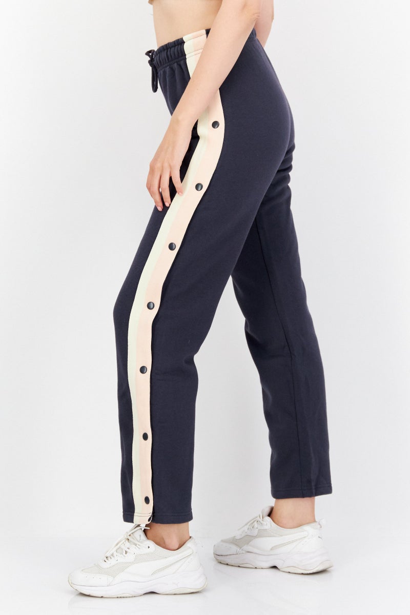 Women Sportswear Fit Outdoor Sweatpants, Dark Blue Combo
