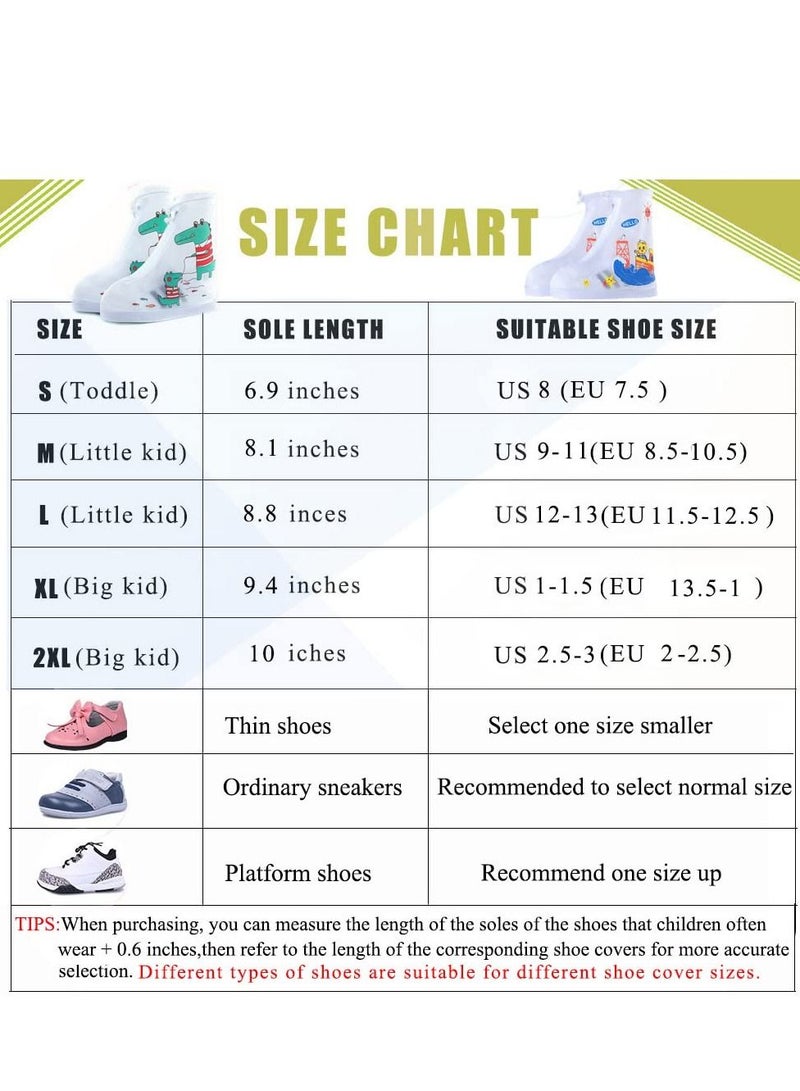 Kids Rain Shoes Cover Kids Shoes Cover Reusable Waterproof Slip-Resistant Overshoes for Cycling Mountaineering Rain