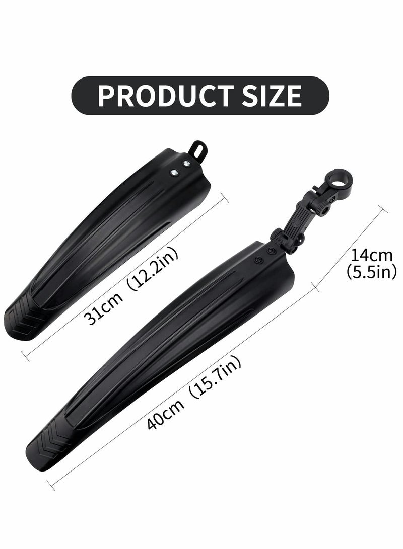 Bike Mudguard Set Fenders Adjustable Bicycle Front and Rear Mud Guard Mountain Mudguards Fender Fits Wheel Sizes of 20