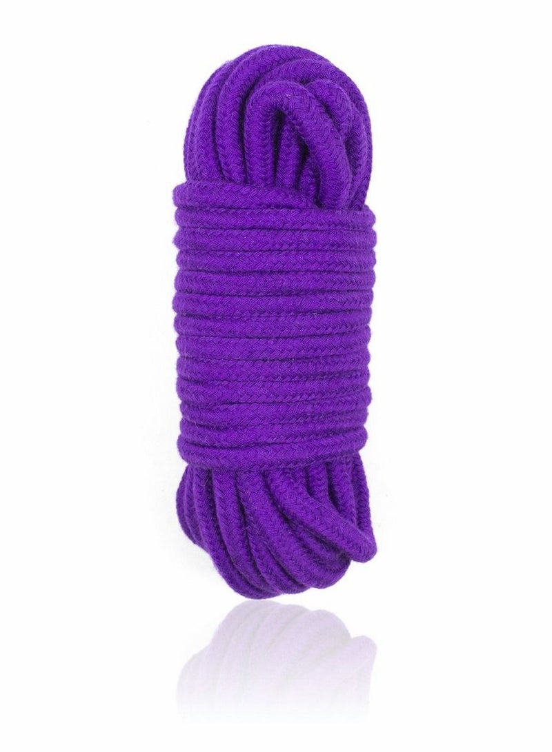 2 Roll 10M Purple Soft Cotton Rope, Natural Durable Long Cotton Rope for Crafts Wall Hangings Plant Hangers Knotting