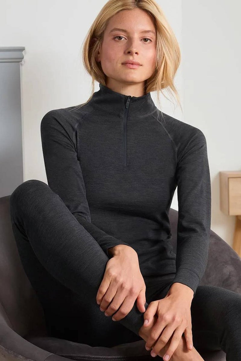 Women Performance Fit Long Sleeves Training Top, Dark Grey
