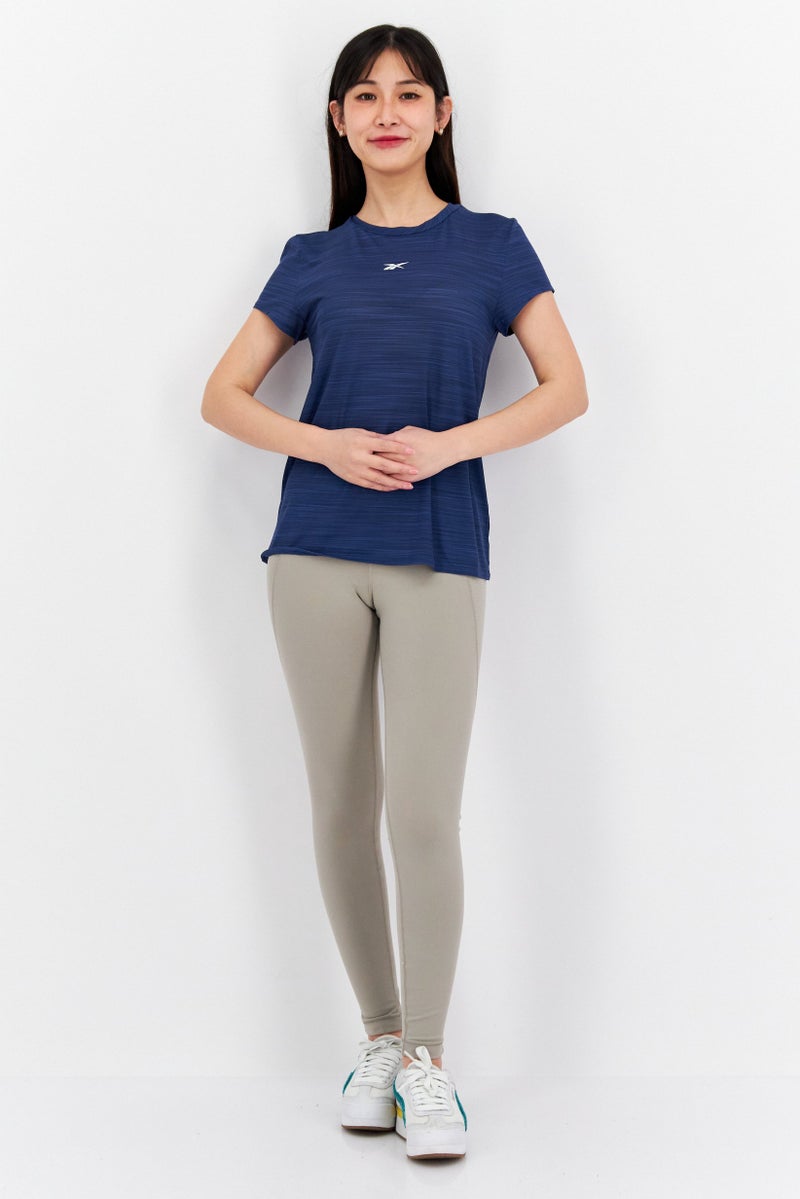 Women Sportswear Fit Short Sleeve Training Top, Blue