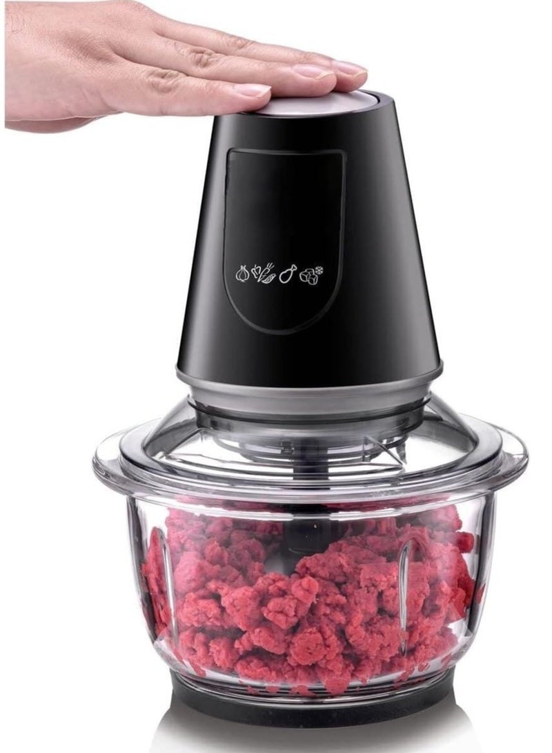 400W Multi-Function Vertical Glass Chopper and Mincer in Black