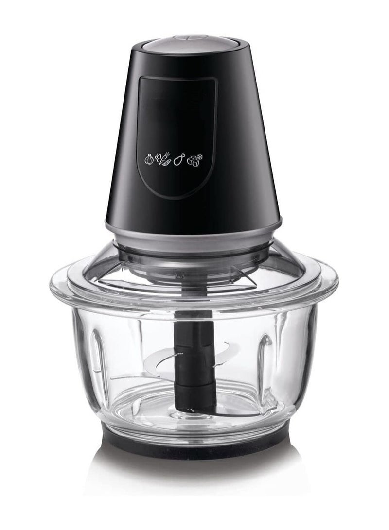 400W Multi-Function Vertical Glass Chopper and Mincer in Black