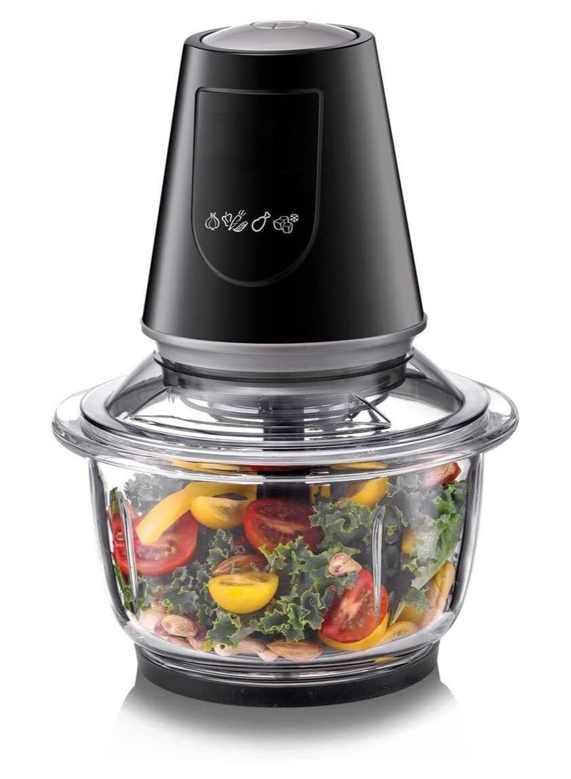 400W Multi-Function Vertical Glass Chopper and Mincer in Black