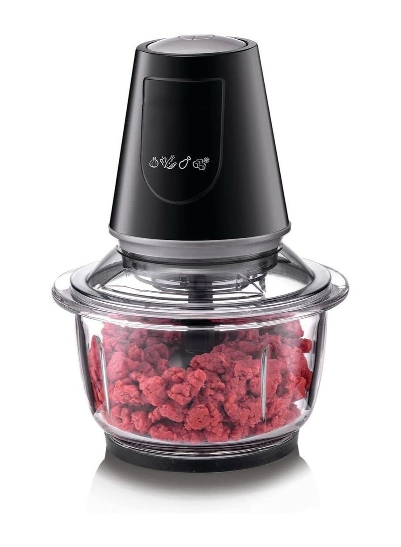 400W Multi-Function Vertical Glass Chopper and Mincer in Black